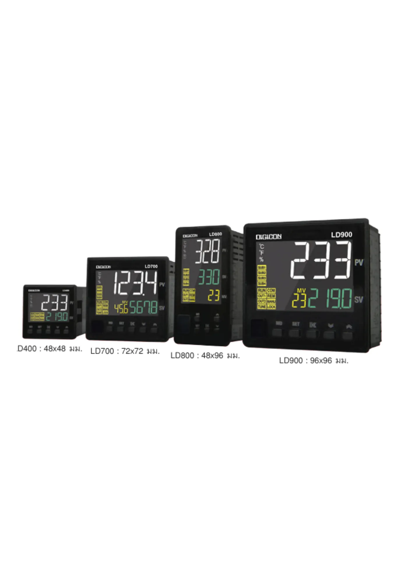 Digital Temperature Indicating Controller รุ่น LD400/ 700/ 800/ 900