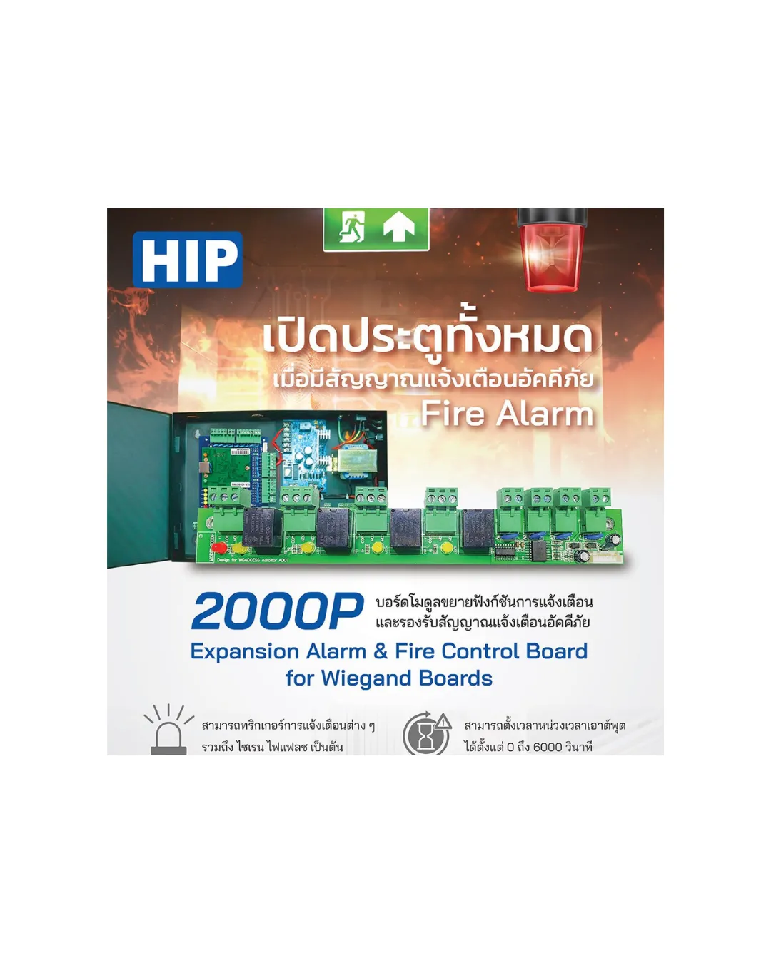 WIEGAND ALARM BOARD 2000P รุ่น WG2000P