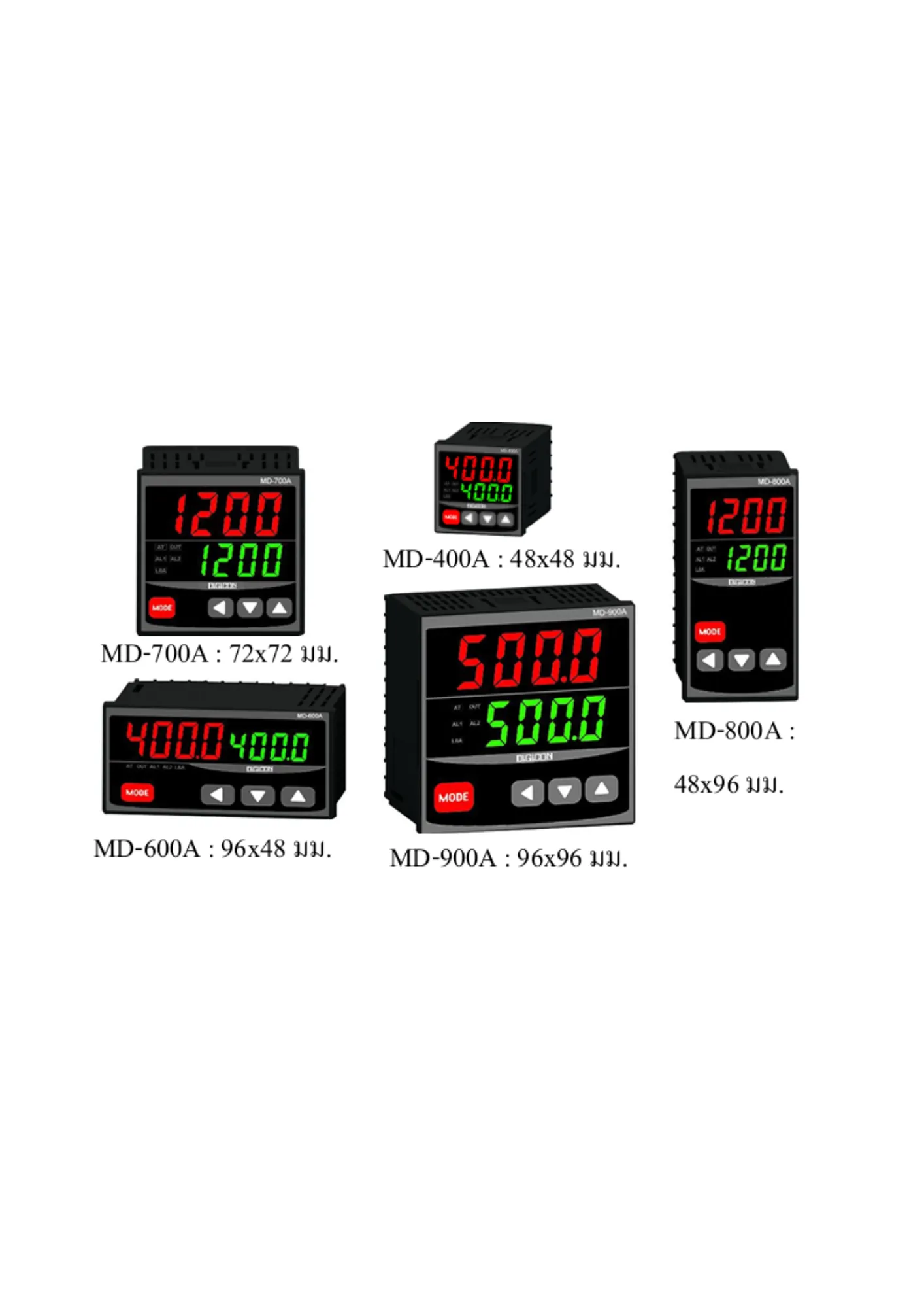 Digital  Temperature Controller รุ่น  MD-400A/ 600A/ 700A/ 800A/ 900A