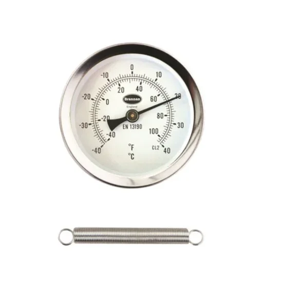 BRANNAN 33/403/0 เทอร์โมมิเตอร์แบบรัดท่อ | Clip-on-pipe cold water thermometer