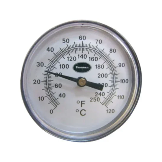 BRANNAN 33/300/0 เทอร์โมมิเตอร์แบบรัดท่อ | Clip-on-pipe thermometer