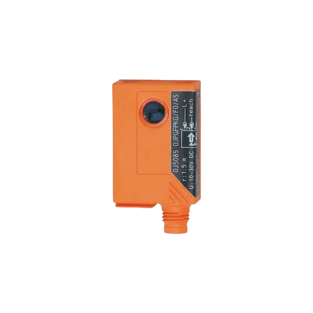IFM EFECTOR OJ5085 สวิทช์ลำแสงสำหรับตรวจจับวัตถุโปร่งใสในอุตสาหกรรมอาหารและยา | Photo Sensor